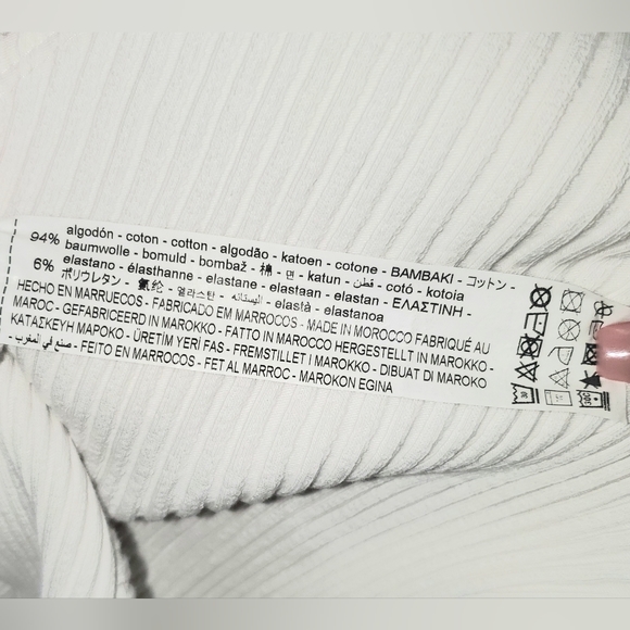 Zara Ribbed Knotted Front Bodysuit in Pearl White - Picture 6 of 8